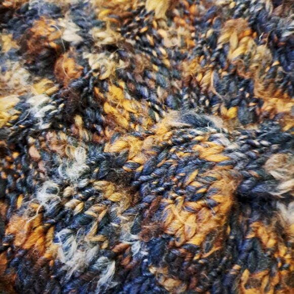 Silvia Novelli NOBA Brown Shawl Wrap Cardigan Sweater Italy MED Wool Y2K Cozy - Picture 8 of 10